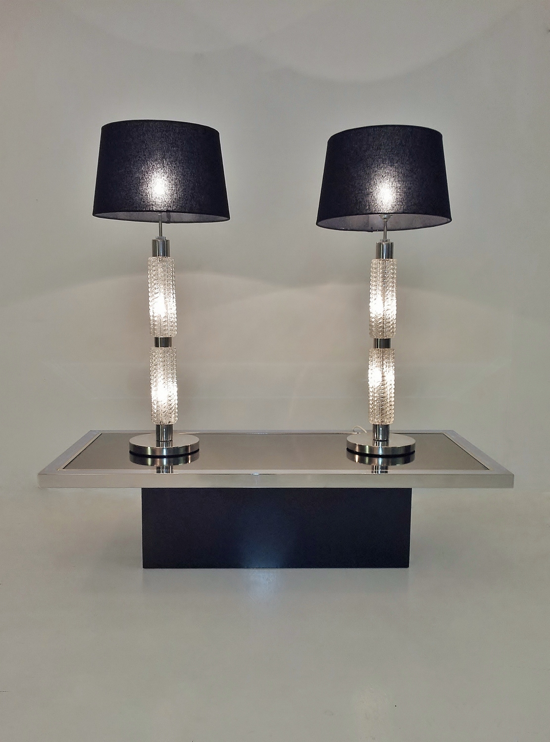 table lamps with illuminated base Table lamp with illuminated glass base